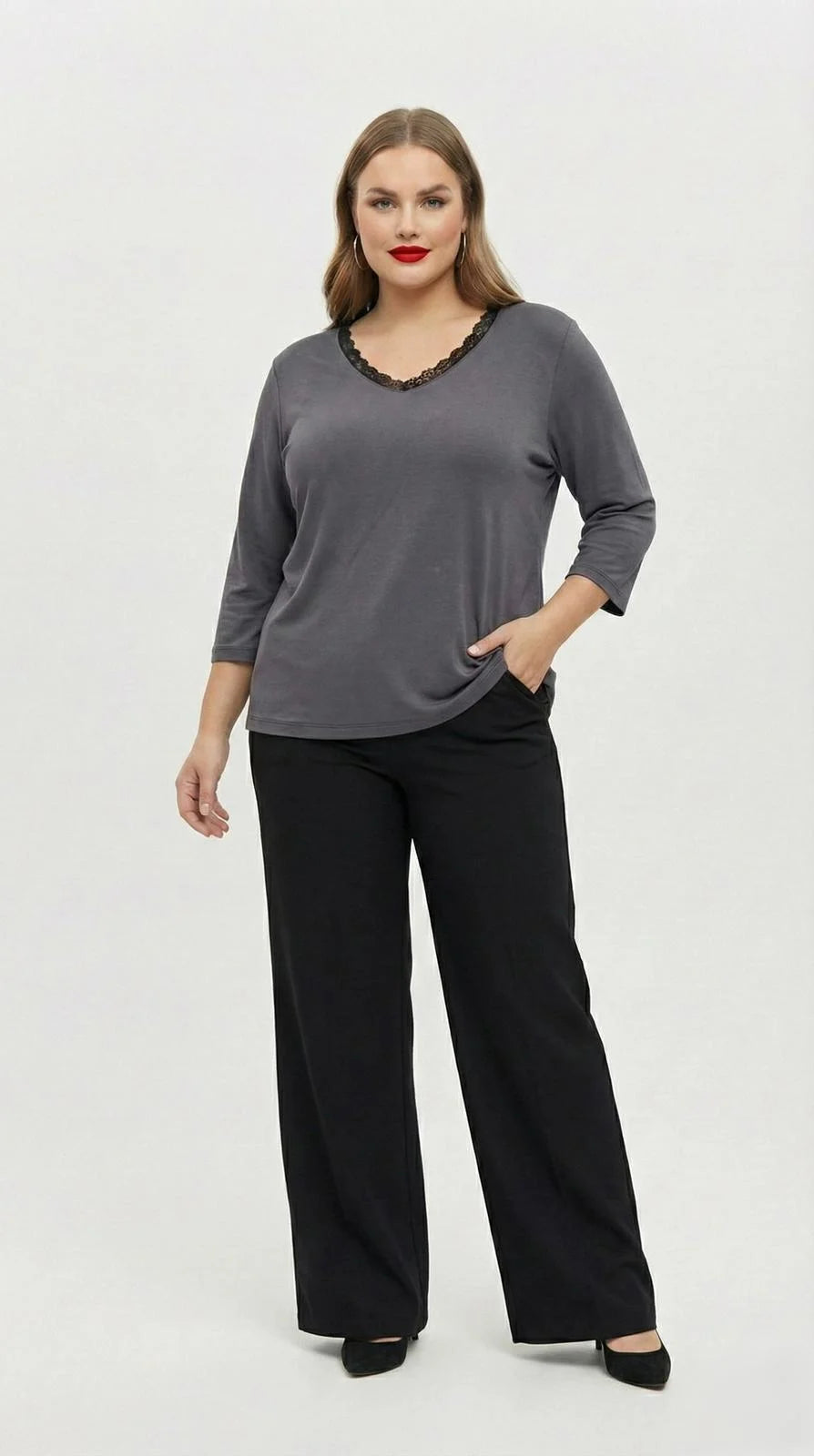 Női plus size csipke blúz 1449-23