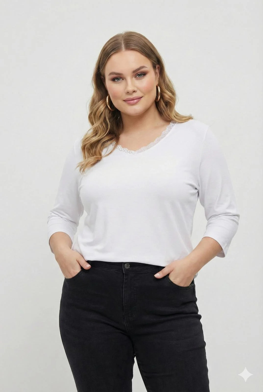 Női plus size csipke blúz 1449-23
