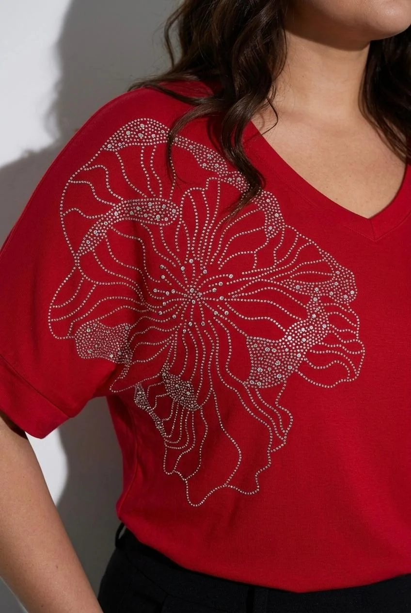 Hír, Női plus size csipkés póló 1428-23, bigsize.ro