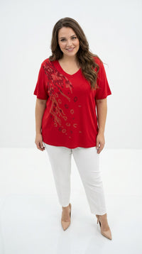 Női plus size csipkés póló 1428-23