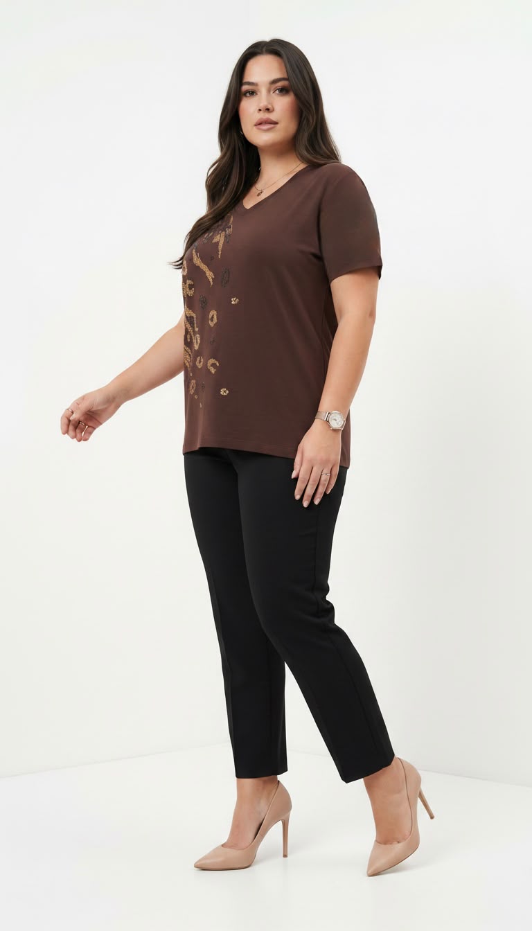 Női plus size csipkés póló 1428-23