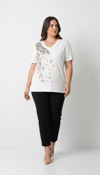 Női plus size csipkés póló 1428-23