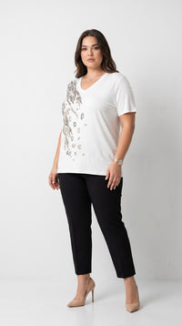 Női plus size csipkés póló 1428-23