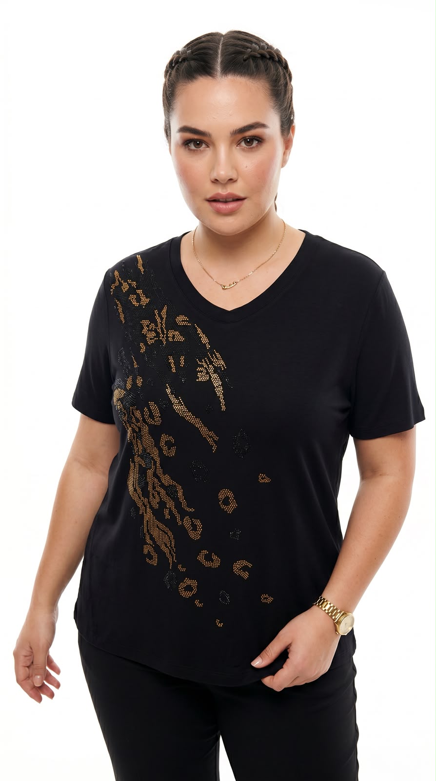 Női plus size csipkés póló 1428-23