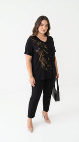 Női plus size csipkés póló 1428-23