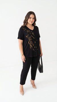 Női plus size csipkés póló 1428-23