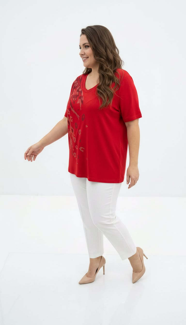 Női plus size csipkés póló 1428-23