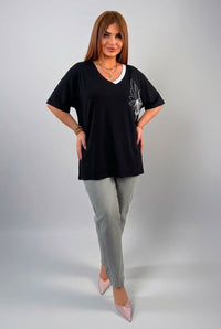 Női plus size csipkés póló 1428-23