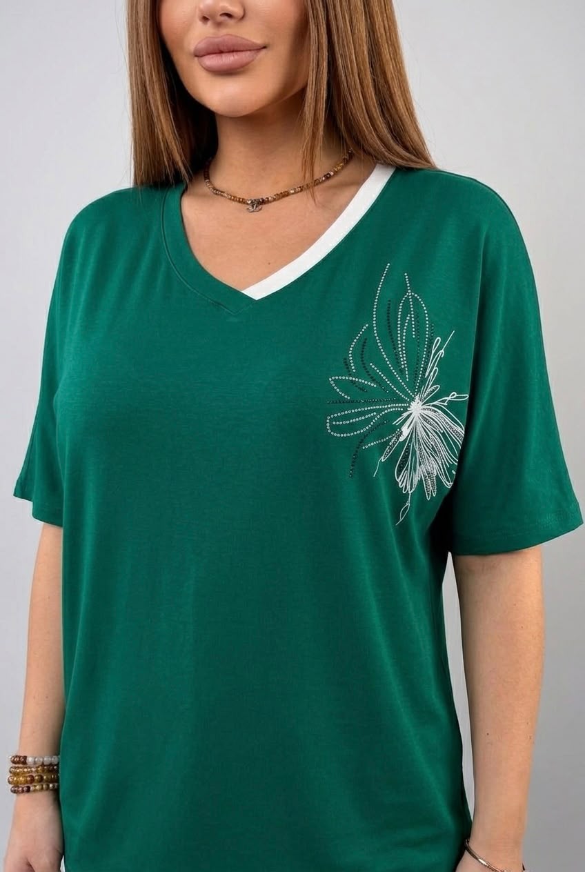 Női plus size csipkés póló 1428-23