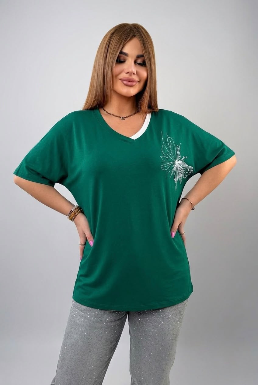 Női plus size csipkés póló 1428-23