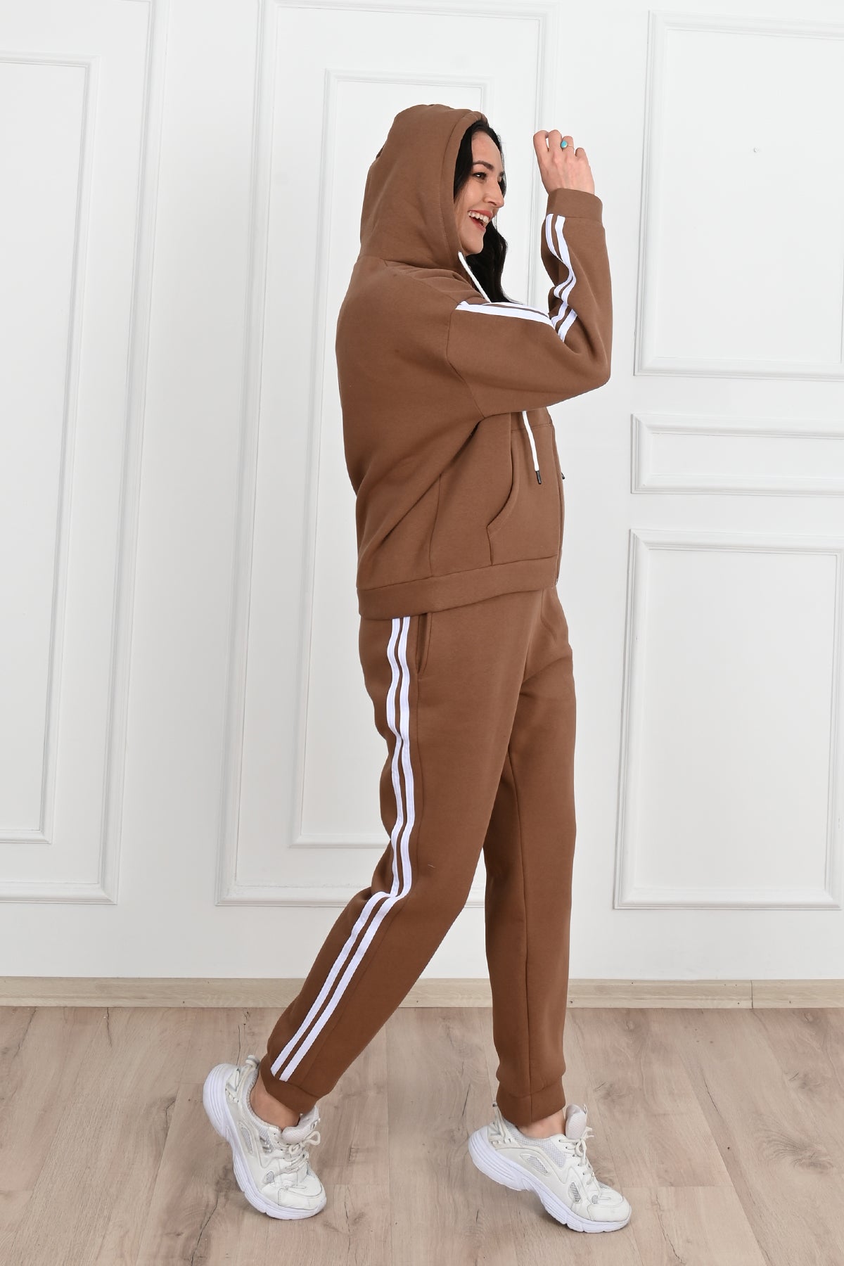Legnépszerűbbek, Női plus size bélelt melegítőruha 3550-23, bigsize.ro