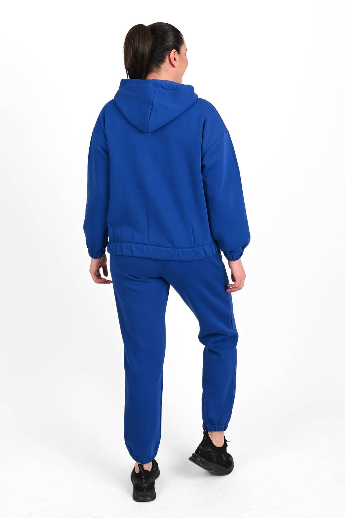 Női plus size bélelt cipzáras melegítőruha fehér 3557-23