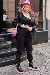Női plus size bélelt melegítő 3572-23