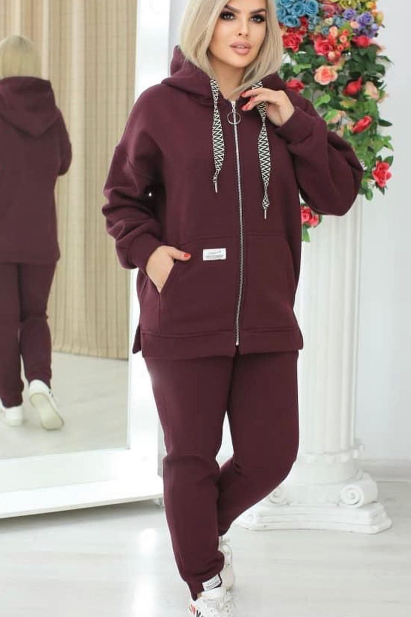Legnépszerűbbek, Női plus size bélelt melegítőruha Collection 3582-23, bigsize.ro