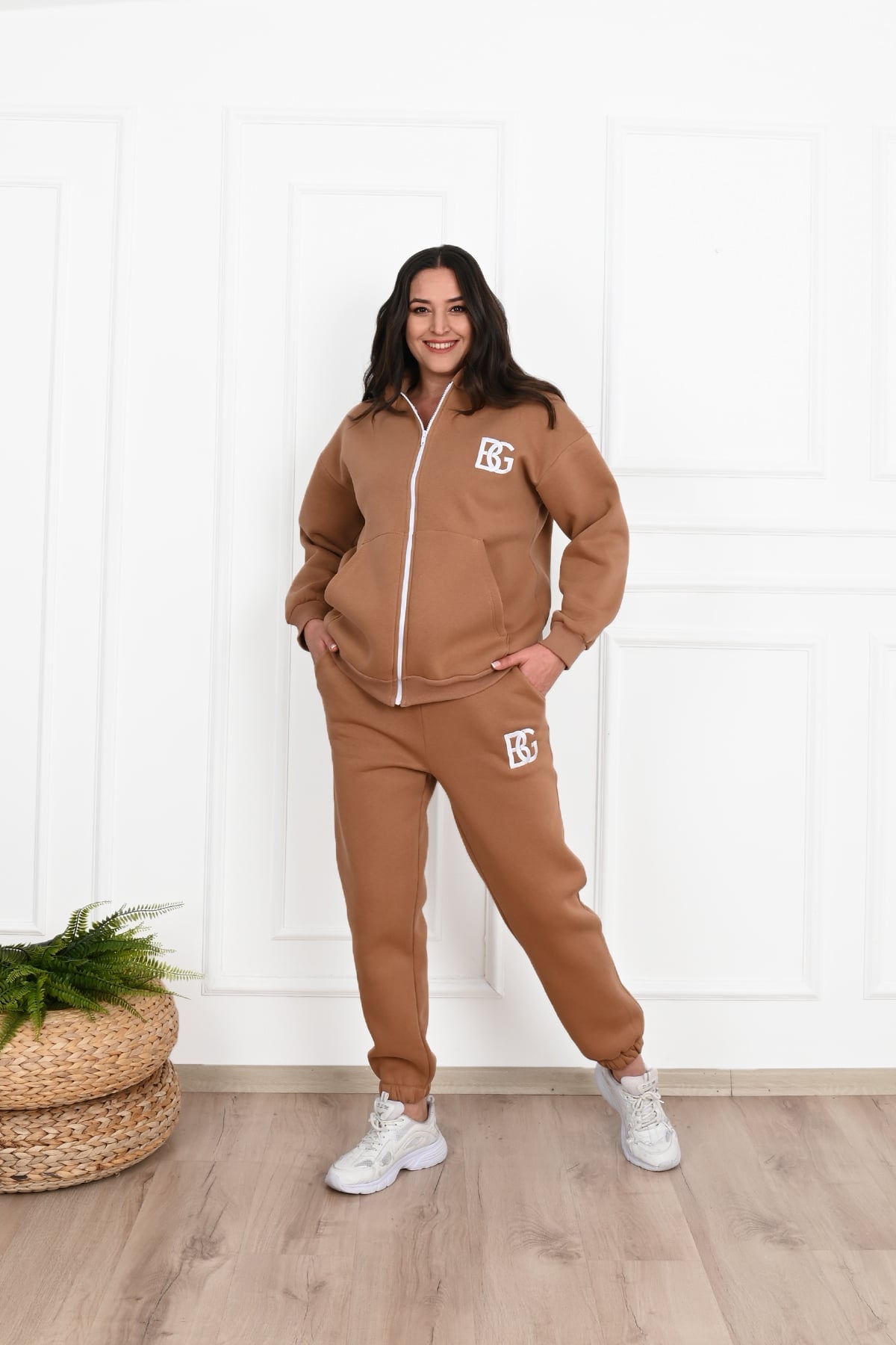 Női plus size bélelt melegítőruha BG 3586-23