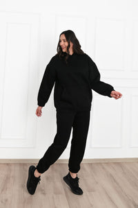 Női melegítőruha plus size bélelt, egyszínű 3602-23