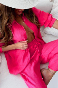 Plus size női vászonkosztüm 3686-23
