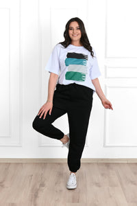 Női melegítőruha plus size Paint 3695-23