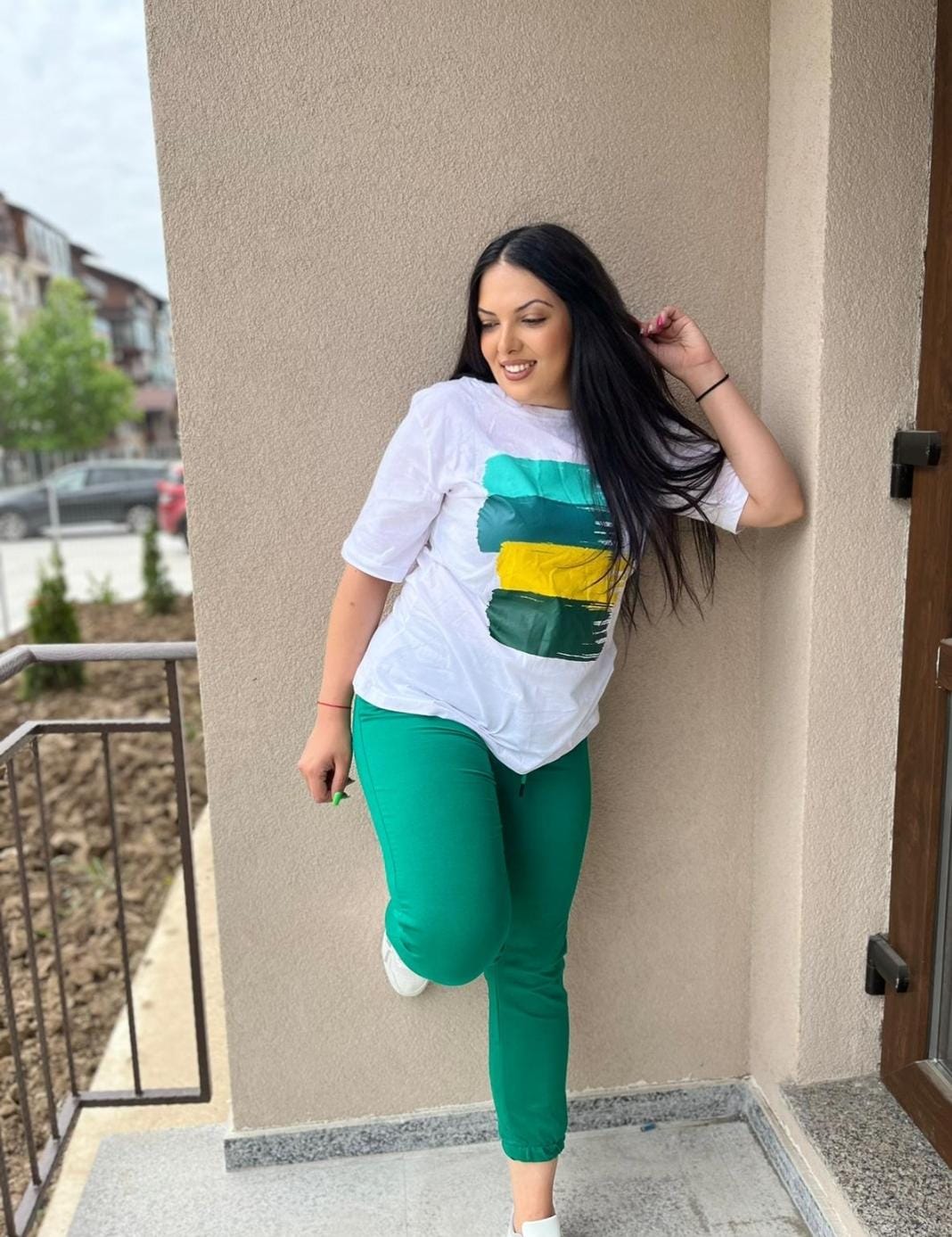 Női melegítőruha plus size Paint 3695-23