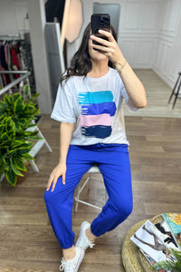 Női melegítőruha plus size Paint 3695-23