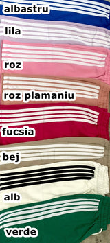 Trening dama marimi mari cu dungi si pantaloni scurti 3768-23