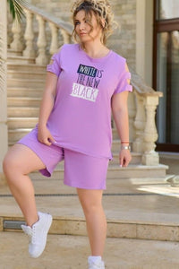 Női melegítőruha plus size fehér 3802-23