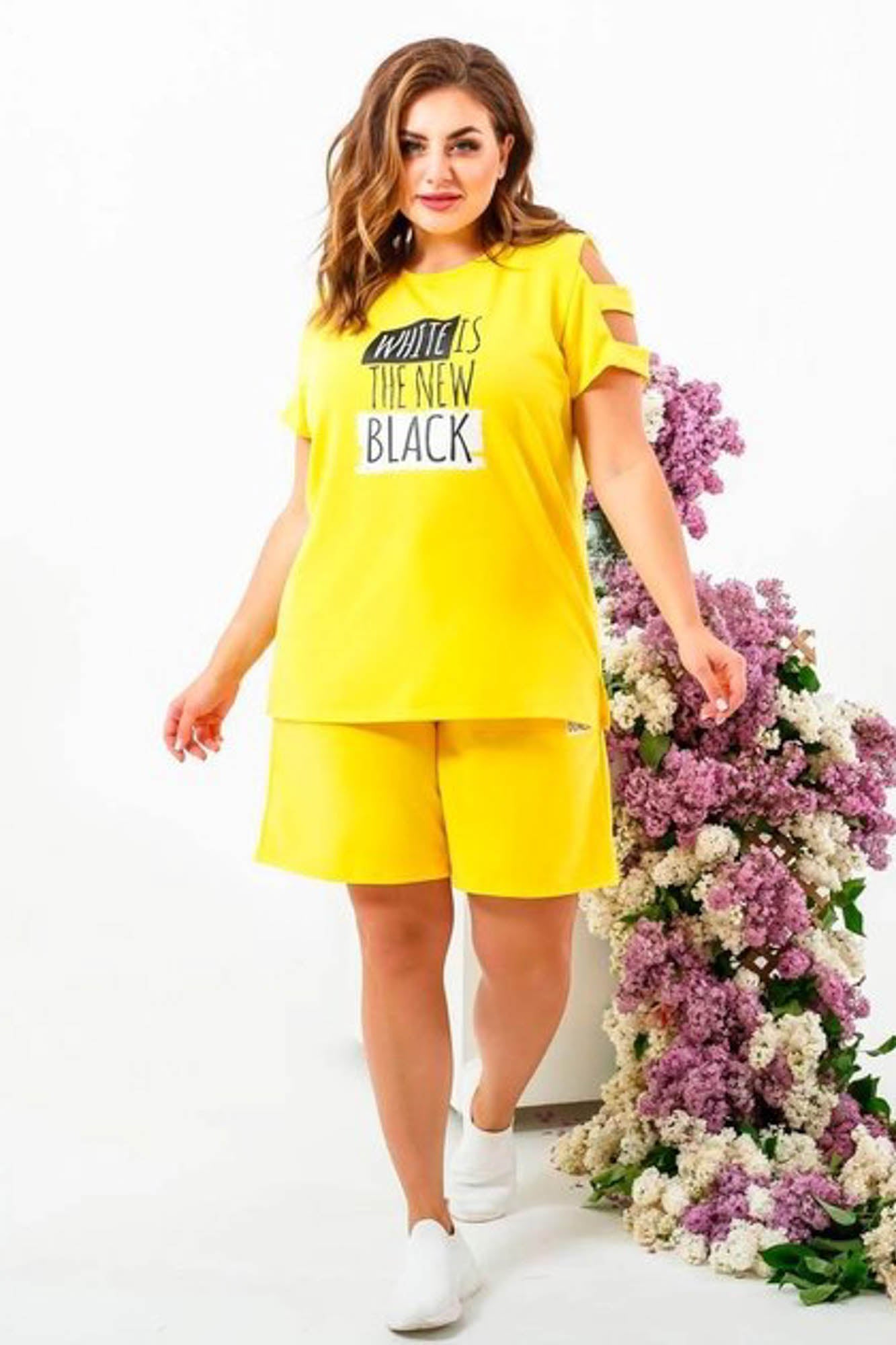 Női melegítőruha plus size fehér 3802-23