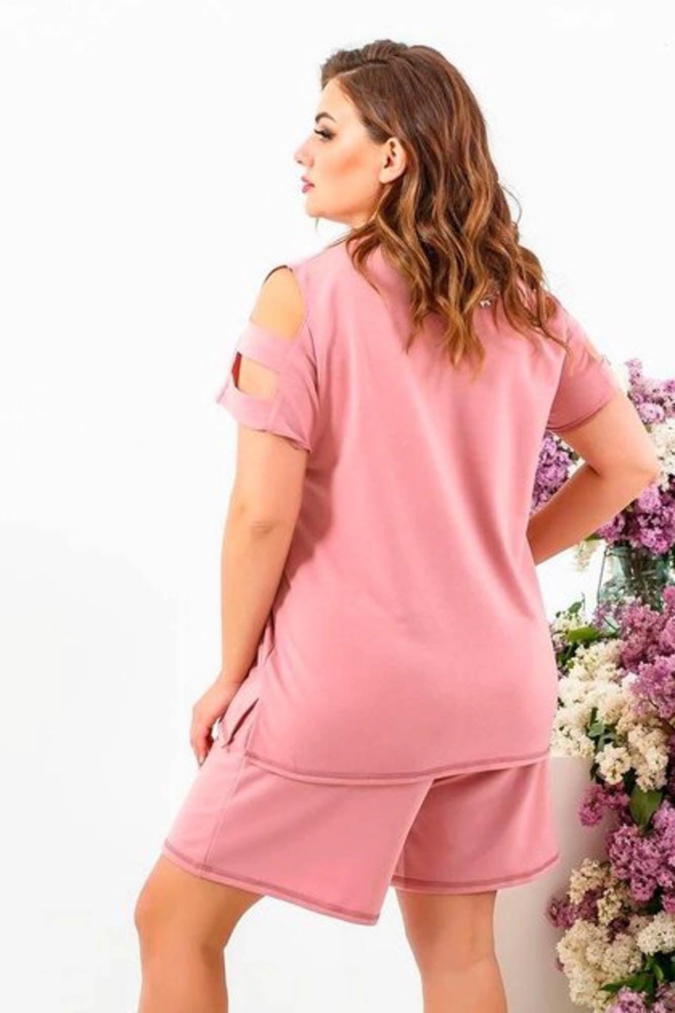 Női melegítőruha plus size fehér 3802-23