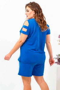 Női melegítőruha plus size fehér 3802-23