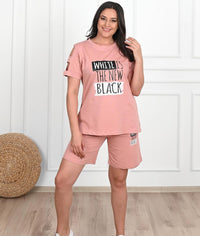 Női melegítőruha plus size fehér 3802-23