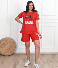 Női melegítőruha plus size fehér 3802-23