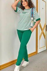 Női melegítő plus size csíkos WHY NOT 3803-23