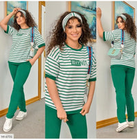 Női melegítő plus size csíkos WHY NOT 3803-23