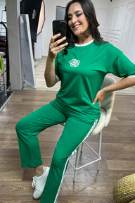 Női plus size melegítő virágmintával 3807