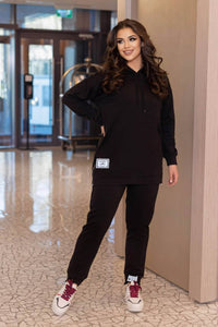 Női plus size melegítőruha kapucnival Rostory 3897-23