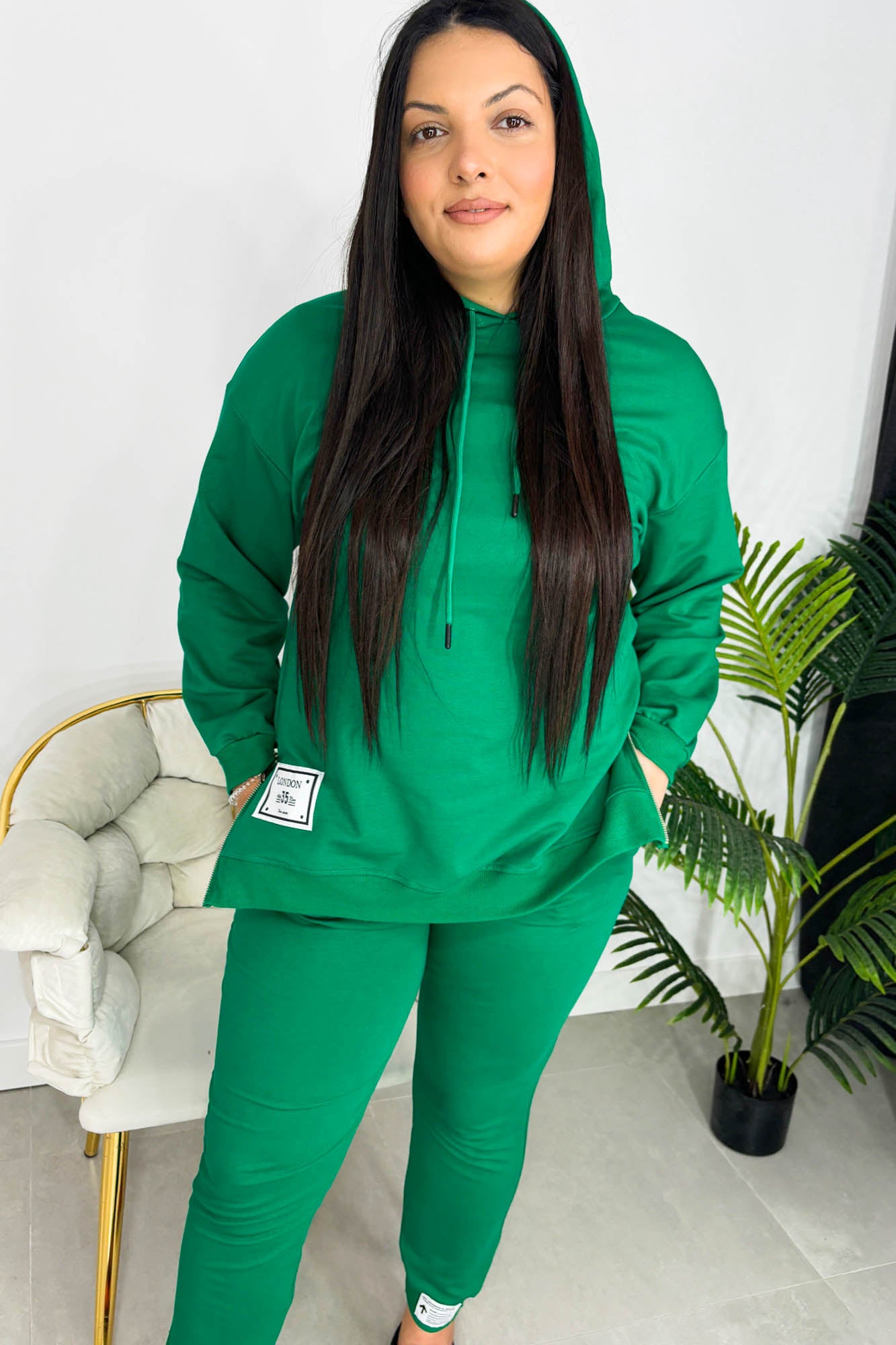 Női plus size melegítőruha kapucnival Rostory 3897-23