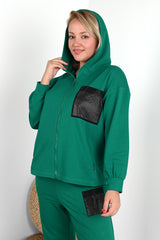 Női plus size melegítő zsebbel 8039