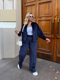 Női plus size bársony melegítő 8072