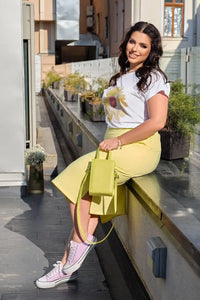 Plus size pamut szett szoknyával és pólóval - 8029
