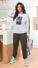 Női melegítőruha plus size 8182