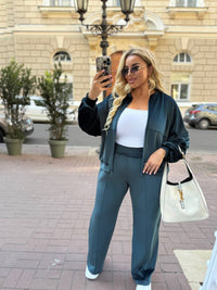 Női plus size bársony melegítő 8072