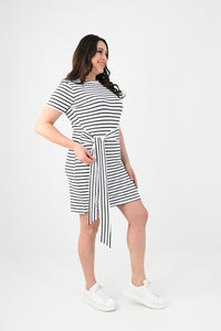 Női plus size csíkos ruha 5082