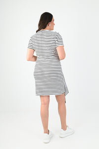 Női plus size csíkos ruha 5082