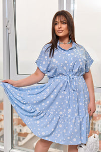 Női plus size pöttyös ruha 5226