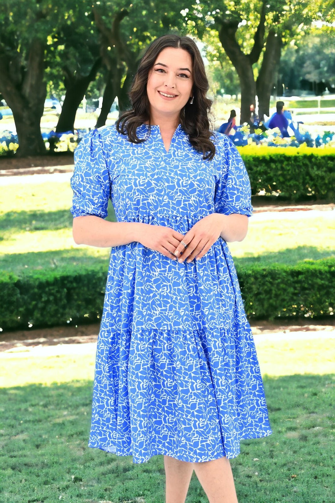 Női plus size ruha rövid ujjal 5230