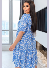 Női plus size ruha rövid ujjal 5230
