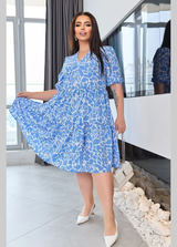Női plus size ruha rövid ujjal 5230