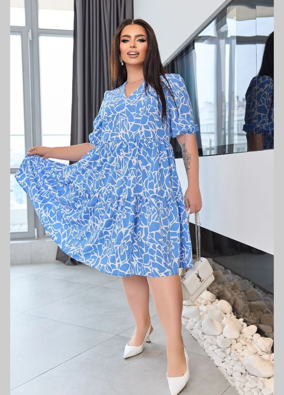 Női plus size ruha rövid ujjal 5230