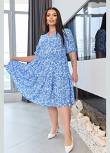 Női plus size ruha rövid ujjal 5230
