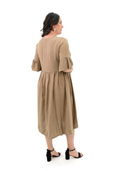 Női plus size ruha gombokkal és foltzsebekkel 5241-24 